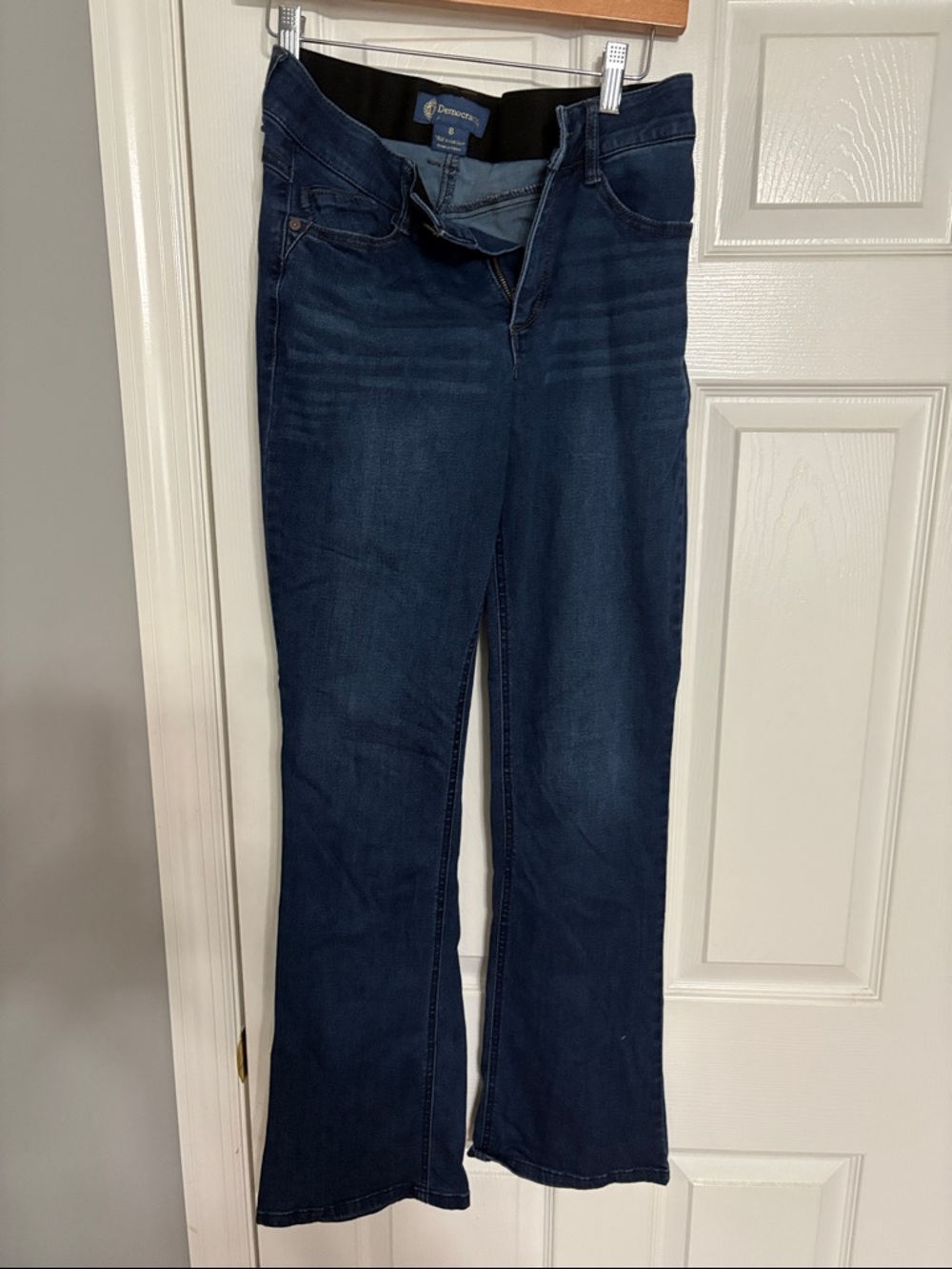 Democracy Dark Indigo Flare Leg Jeans Ab Solution size 8